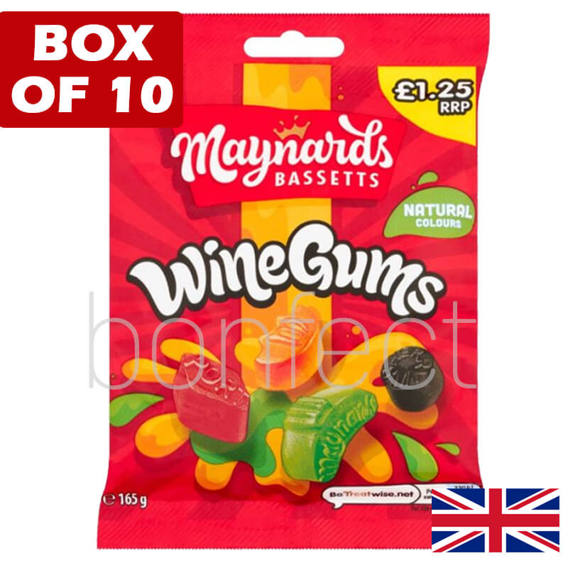 Maynards Wine Gums 165g  10 Bags