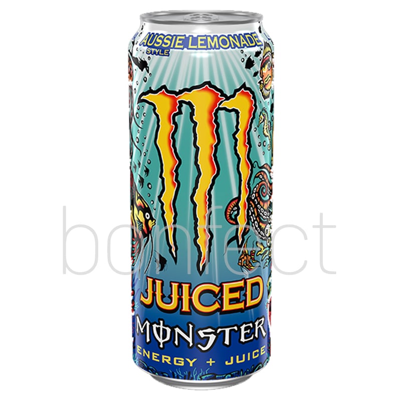 Monster Juiced Aussie Lemonade Energy Drink 500ml  12 Pack