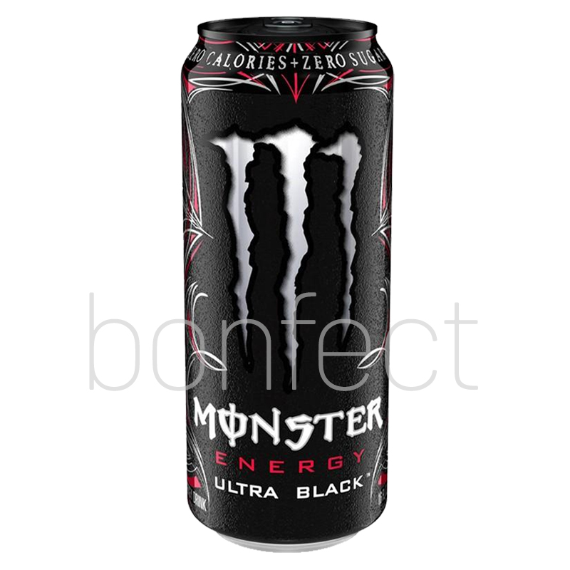 Monster Ultra Black Energy Drink 500ml  12 Pack