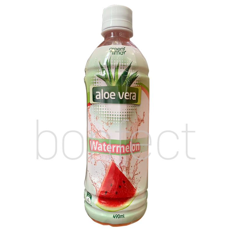 Green Time Aloe Vera Watermelon Bottle 490ml  24 Pack
