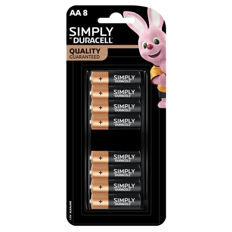 Duracell Simply AA Battery 8 Pack