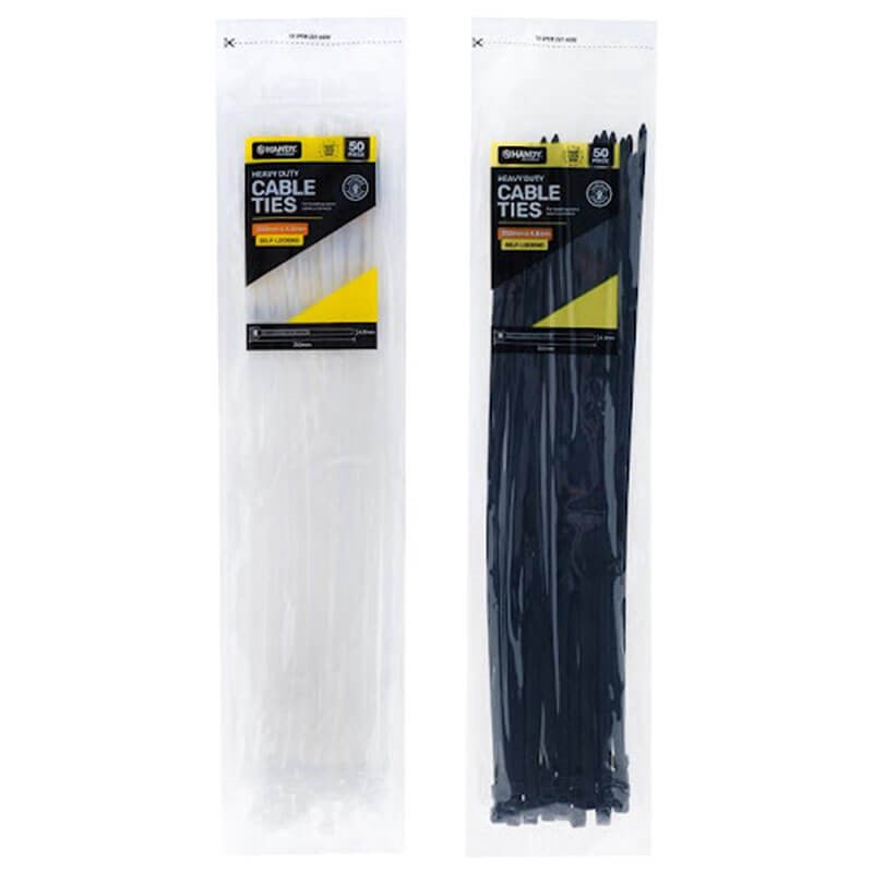 Handy Hardware Cable Ties 200mm 50 Pack
