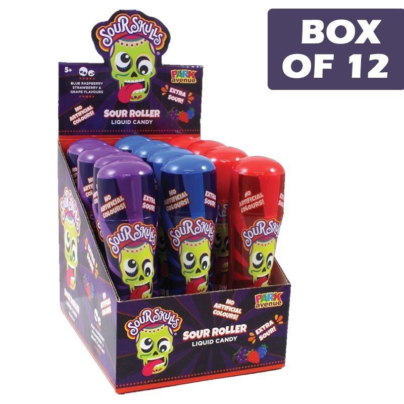 Sour Skulls Sour Candy Roller 60ml  12 Pack