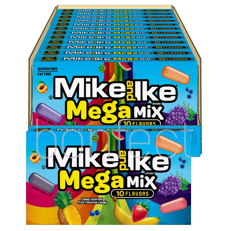 Mike N Ike Mega Mix Movie Theater Box 120g  12 Pack
