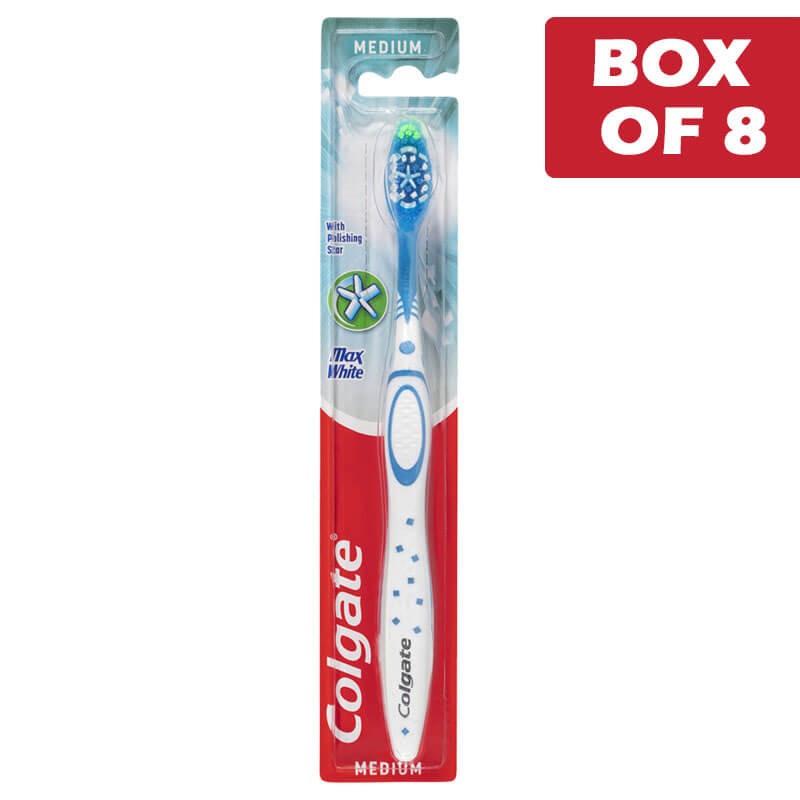 Colgate Max White Medium Toothbrush With Polishing Star