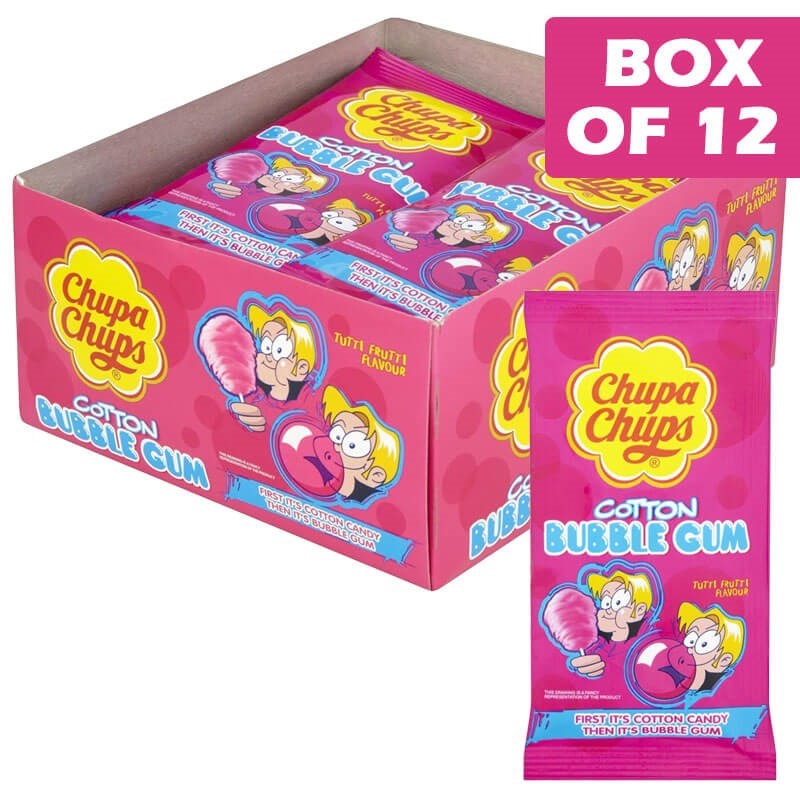 Chupa Chups Cotton Bubblegum Candy 11g  12 Pack
