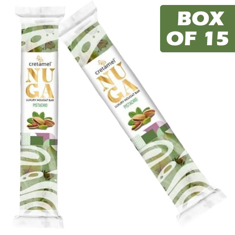 Cretamel Nuga Nougat Bar  Pistachio 70g  15 Pack