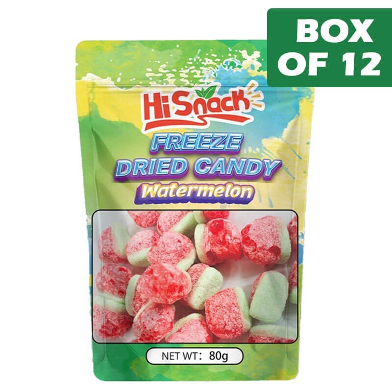 Hisnack Freeze Dried Candy Watermelon 80g  12 Pack