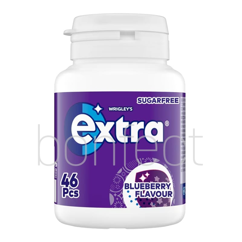 Extra Blueberry Chewing Gum Bottle 46 Pieces  6 Pack