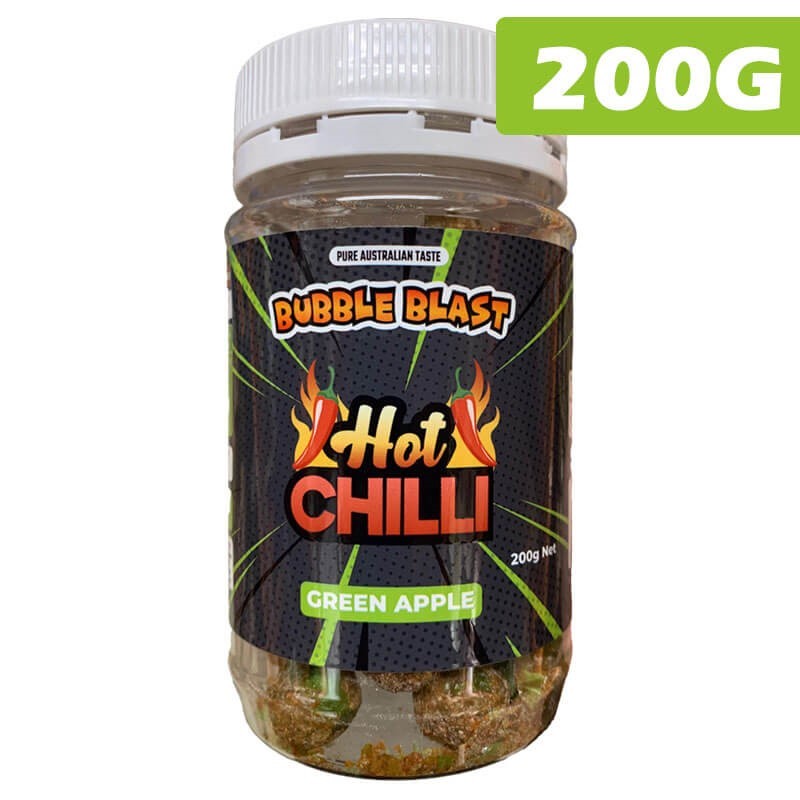 Bubble Blast Hot Chili Green Apple 200g