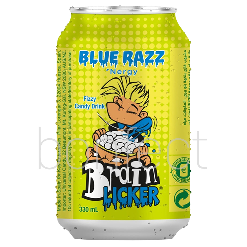 Brain Licker Blue Raspberry Soda Can 330ml  12
