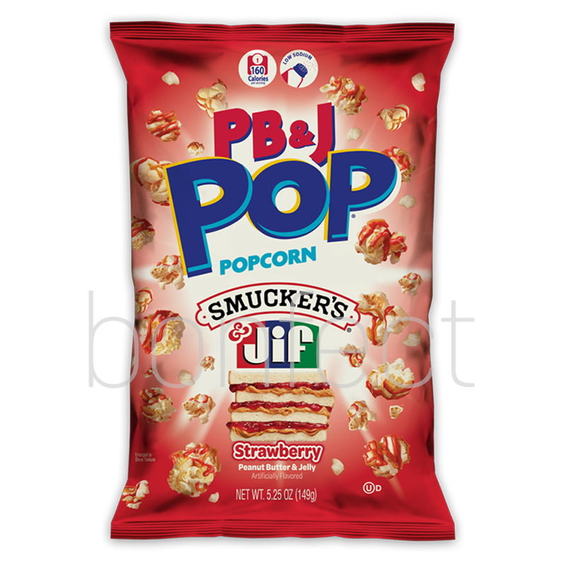 PB  J Popcorn Smuckers JIF Strawberry Peanut Butter  Jelly 149g  12 Pack