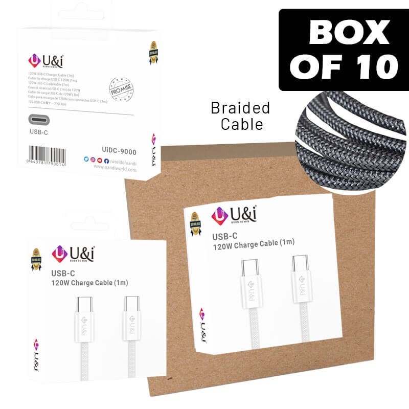 UI USBC to USBC Braided 10 Pack