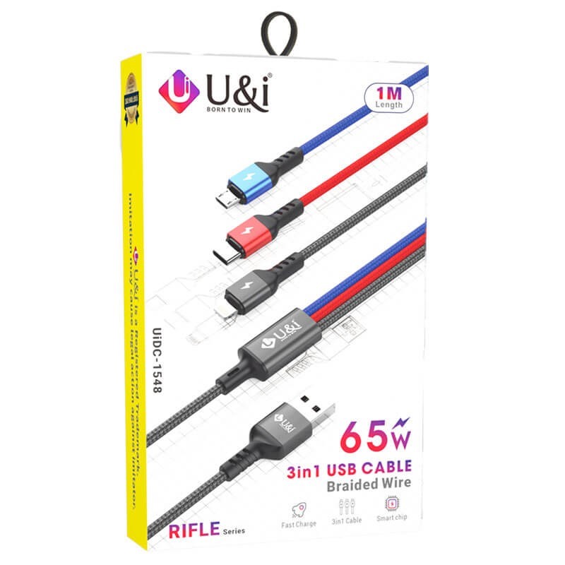 UI 3in1 USB Cable Braided Wire