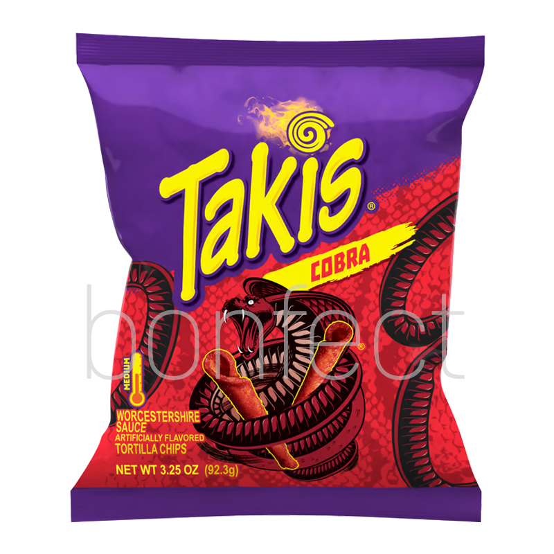 Barcel Takis Cobra Spicy Tortilla Chips 92g  20 Pack