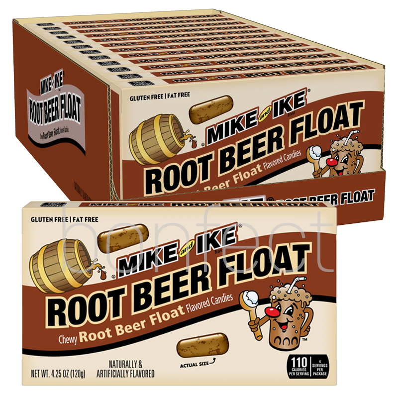 Mike N Ike Root Beer Movie Theater Box 120g  12 Pack