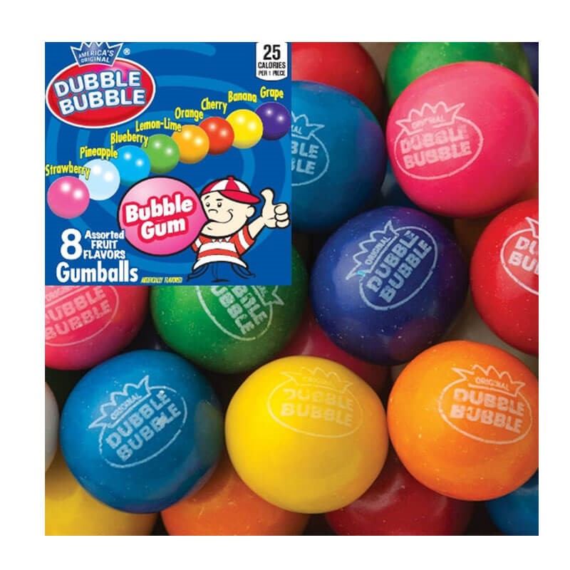 Dubble Bubble Assorted Gumball Bulk 3650ct