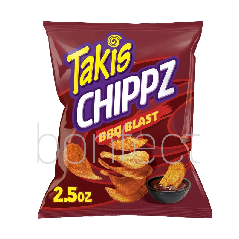 Barcel Takis Chippz Barbeque Blast Potato Chips 71g  20 Pack
