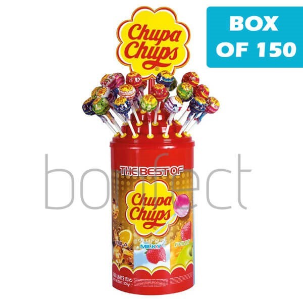 Chupa Chups Lollipop The Best Of Tub 13g  150 Pieces