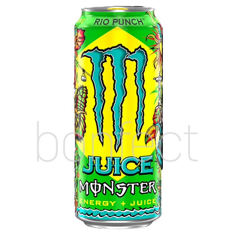 Monster Juice Rio Punch Energy Drink 500ml  12 Pack