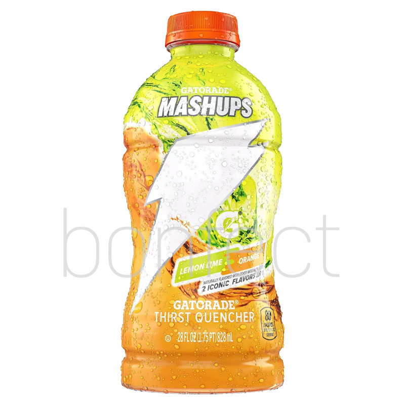 Gatorade Mashups Thirst Quencher Lemon Lime Orange Sports Drink Bottle 828ml  12 Pack