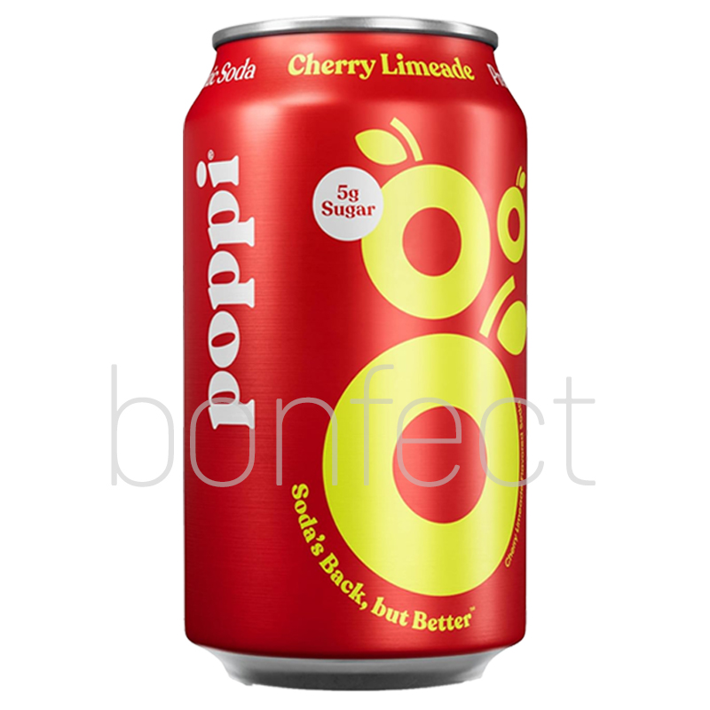 Poppi Cherry Limeade Prebiotic Soda 355ml  12 Pack
