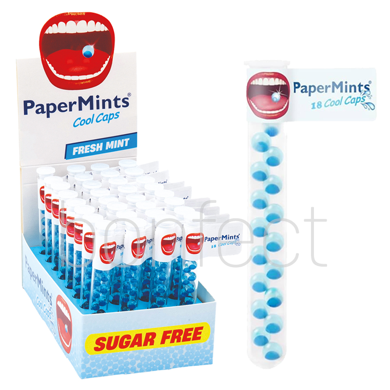 Cool Caps Peppermint Mint Display 32 Tubes