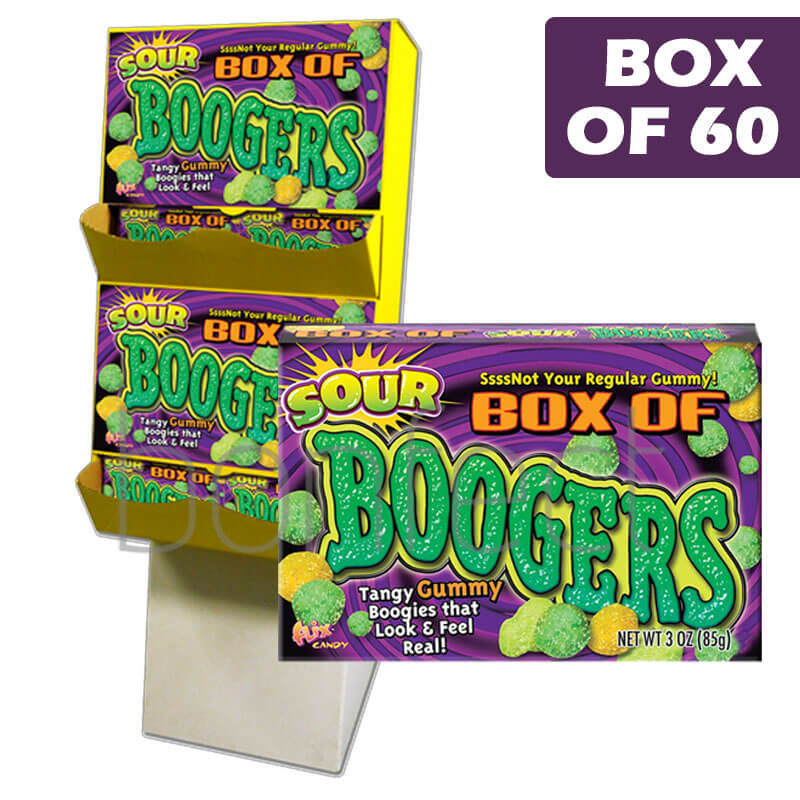 Flix Candy Sour Box of Boogers Display 60 Pack