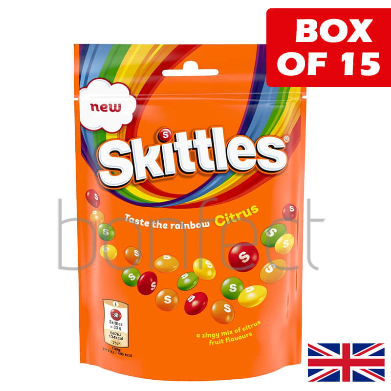 Skittle Citrus Bag 136g  15 Pack