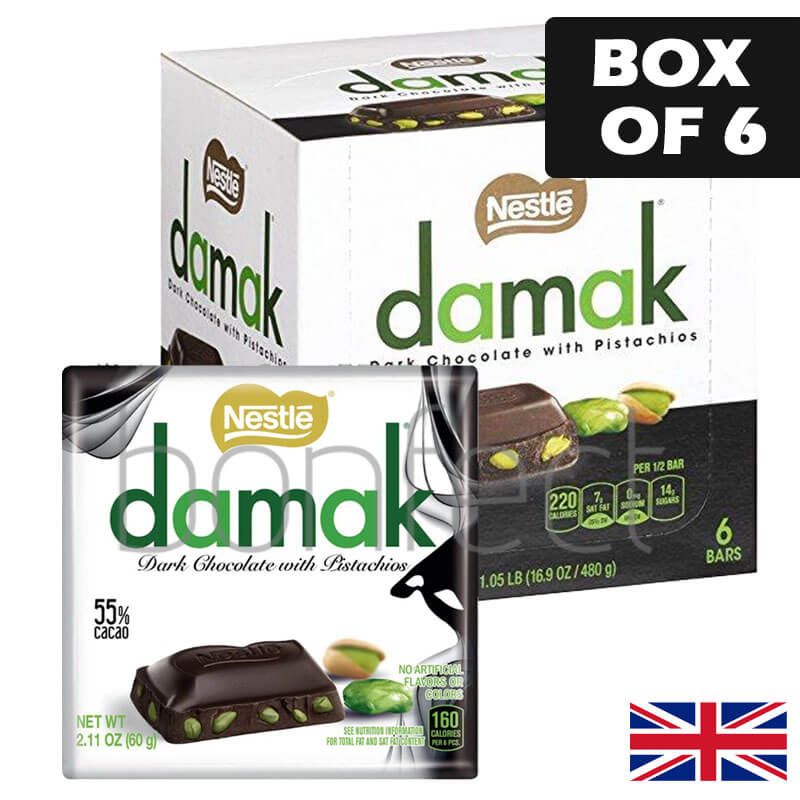 Nestle Damak Dark Chocolate with Pistachio 60g  6 Pack
