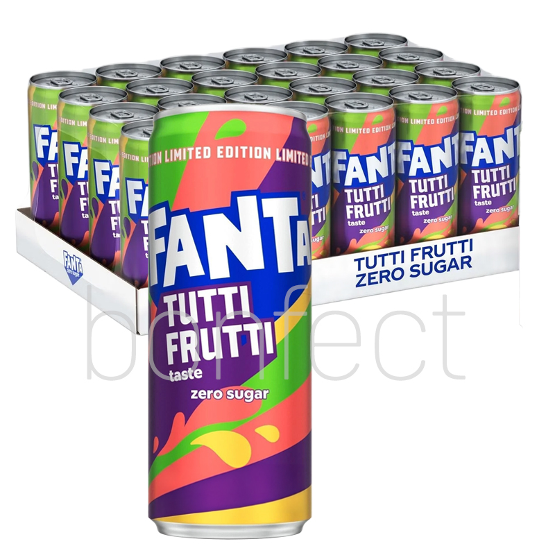 Fanta Tutti Frutti Zero Sugar Limited Edition 250ml  24 Pack