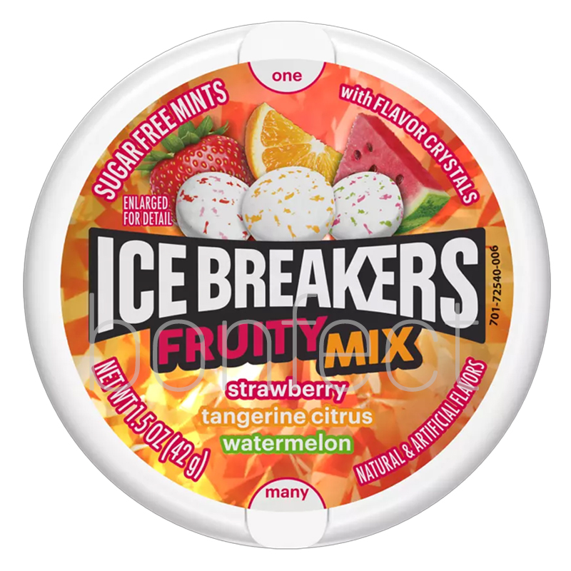 Ice Breakers Fruit Mix Flavour Mints Tins 42g  8 Pack