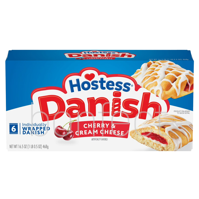 Hostess Cherry  Cream Cheese Danish 468g  6 Pack