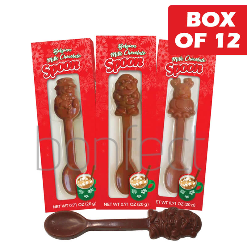 Alberts Belgian Milk Chocolate Hot Cocoa Stirring Spoons 20g  12 Pack