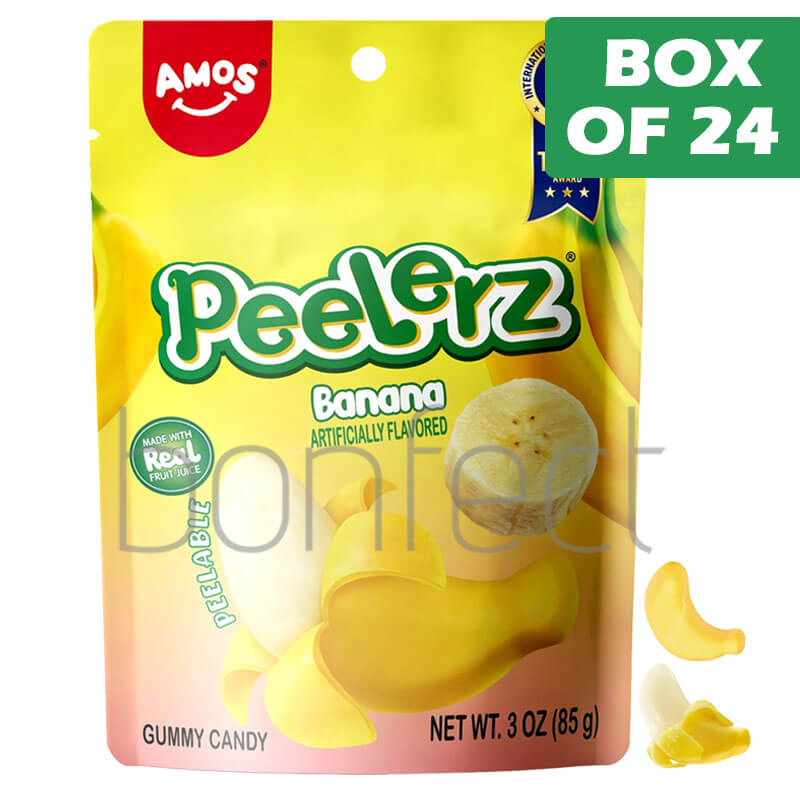 Amos Peelerz Banana Bag 85g  24 Pack