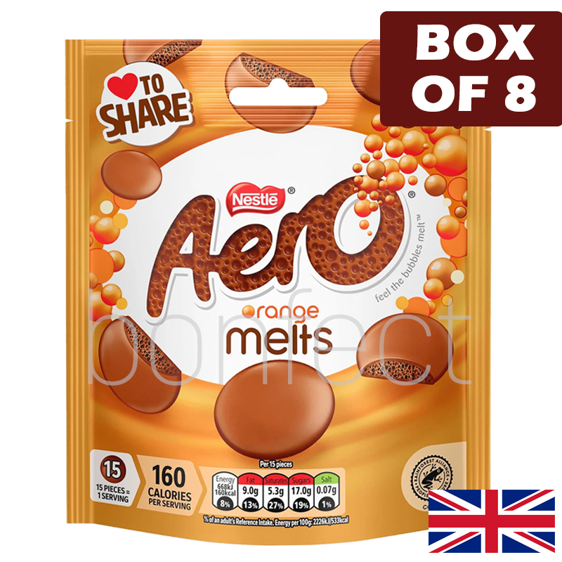 Nestle Aero Melts Orange Bags 86g  8 Pack