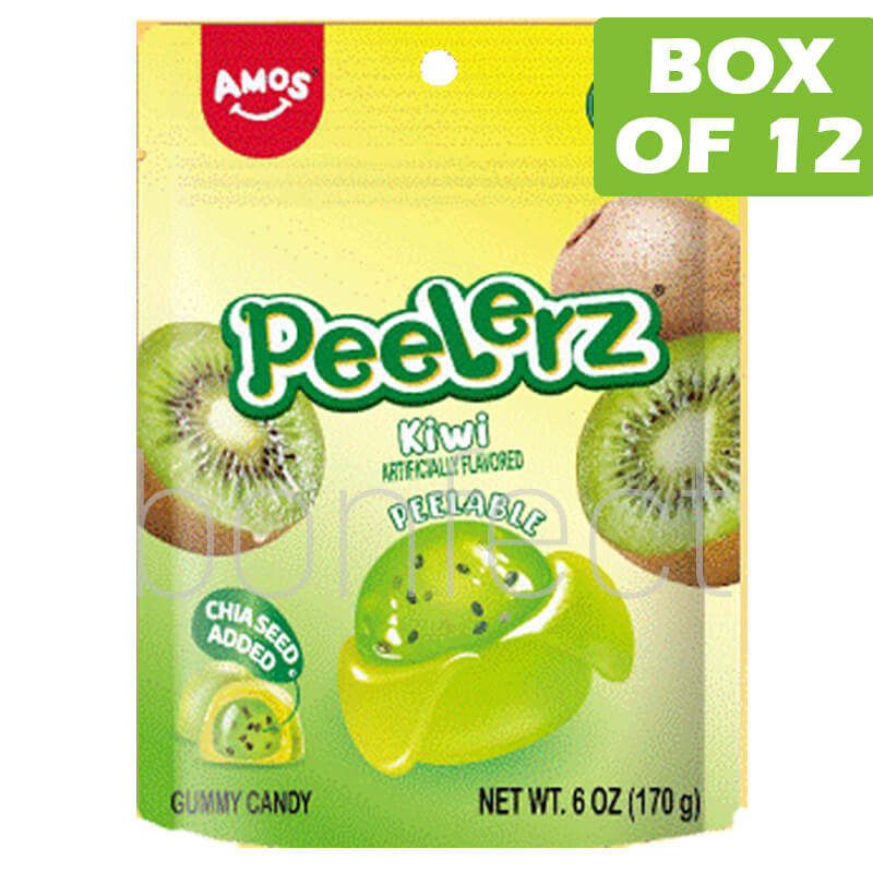 Amos Peelerz Kiwi Bag 170g  12 Pack