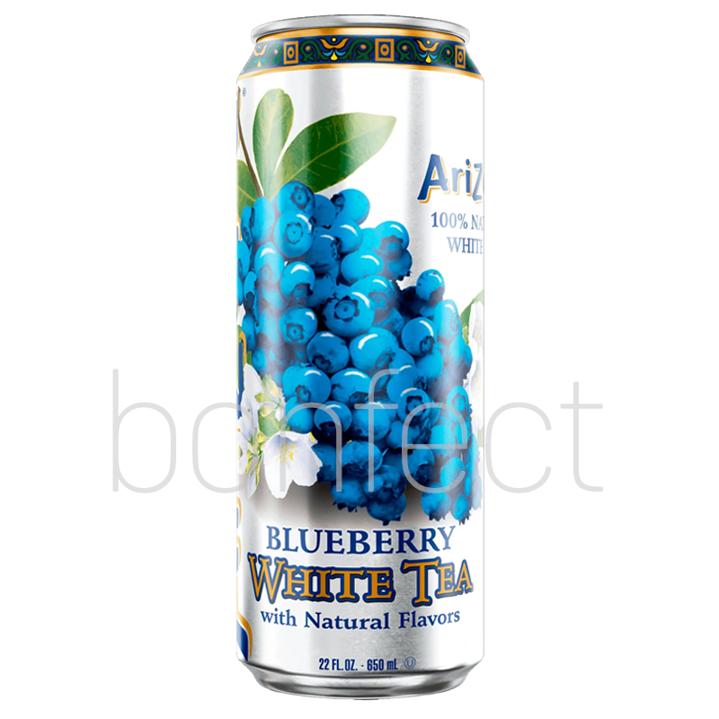 Arizona 650ml Can Blueberry White Tea  24 Pack