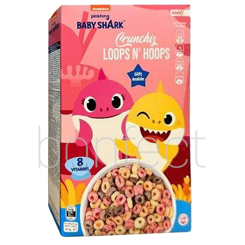 UK Baby Shark Loops N Hoops Cereals 375G