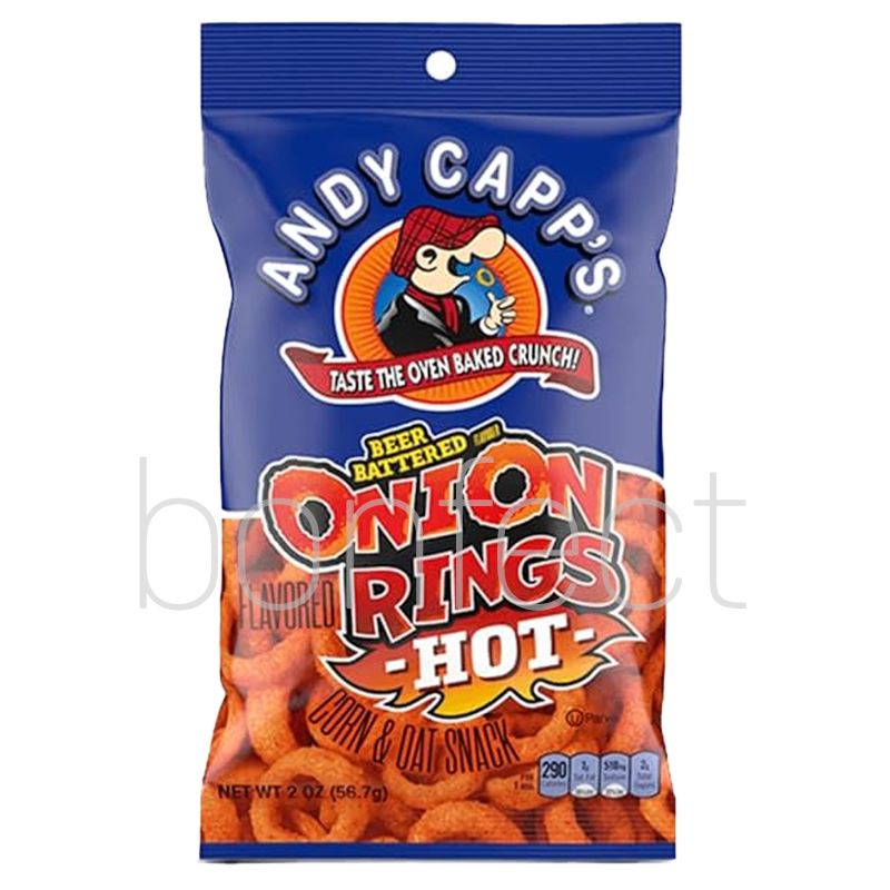 Andy Capps Onion Rings Hot Bag 57g  12 Pack