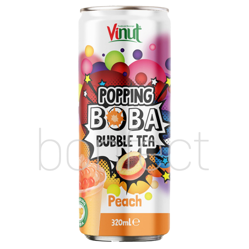 Vinut Popping Boba Peach 320ml  24 Pack
