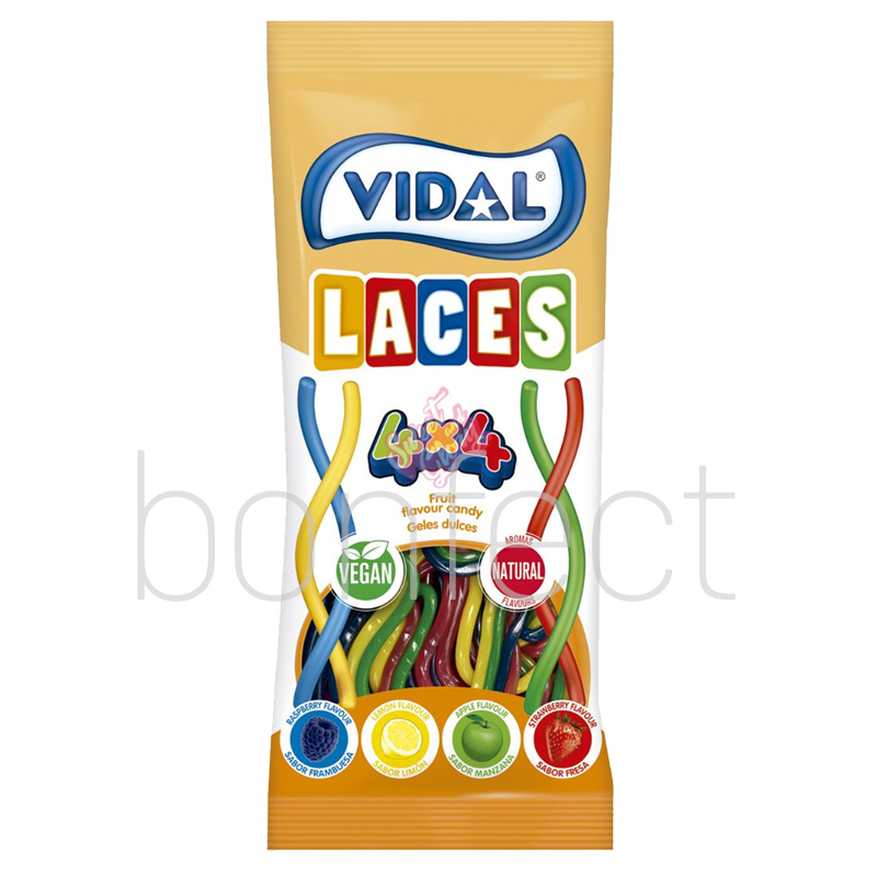 Vidal Rainbow Laces Bag 85g  14 Pack