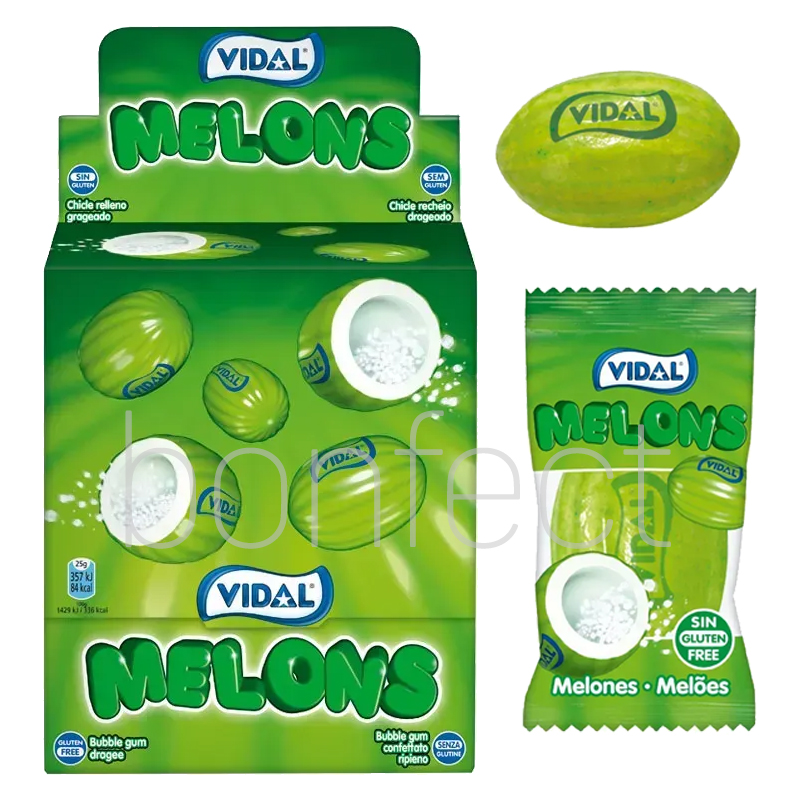 Vidal Melons Bubble Gum 200 Pieces