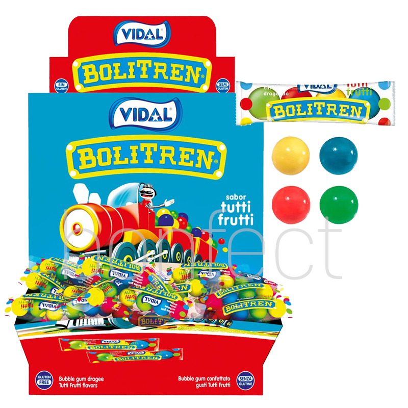 Vidal Bolitren Tutti Frutti Bubble Gum 200 Pieces