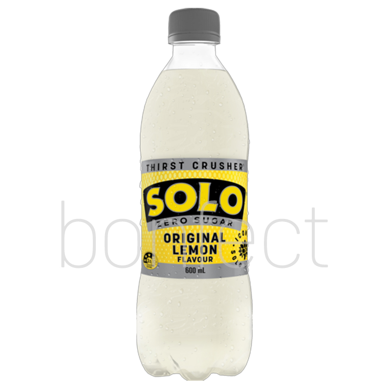 Solo Original Lemon Bottle 600ml  24 Pack