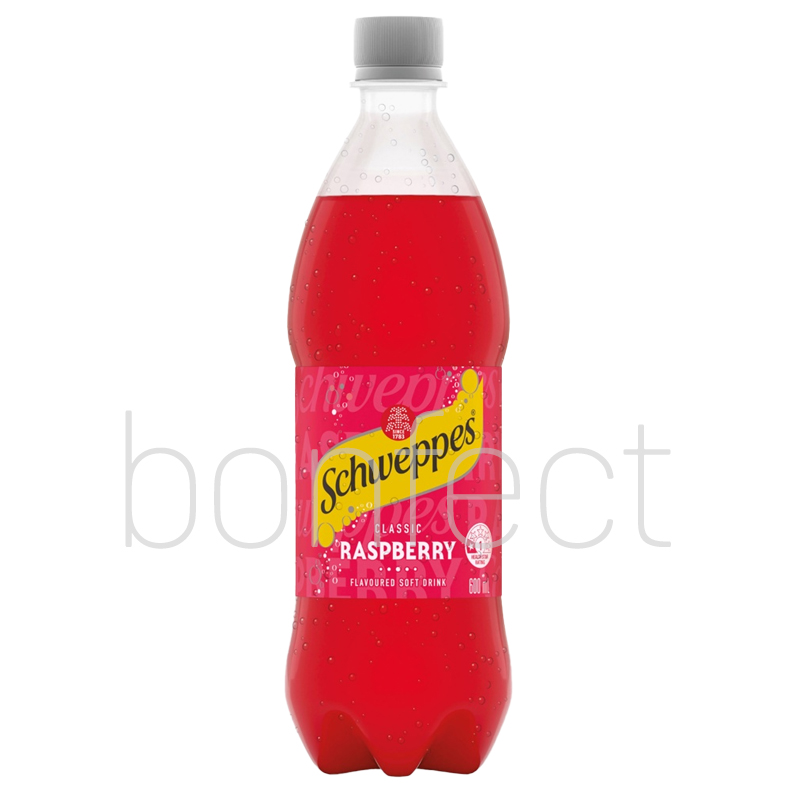 Schweppes Classic Raspberry Bottle 600ml  24 Pack