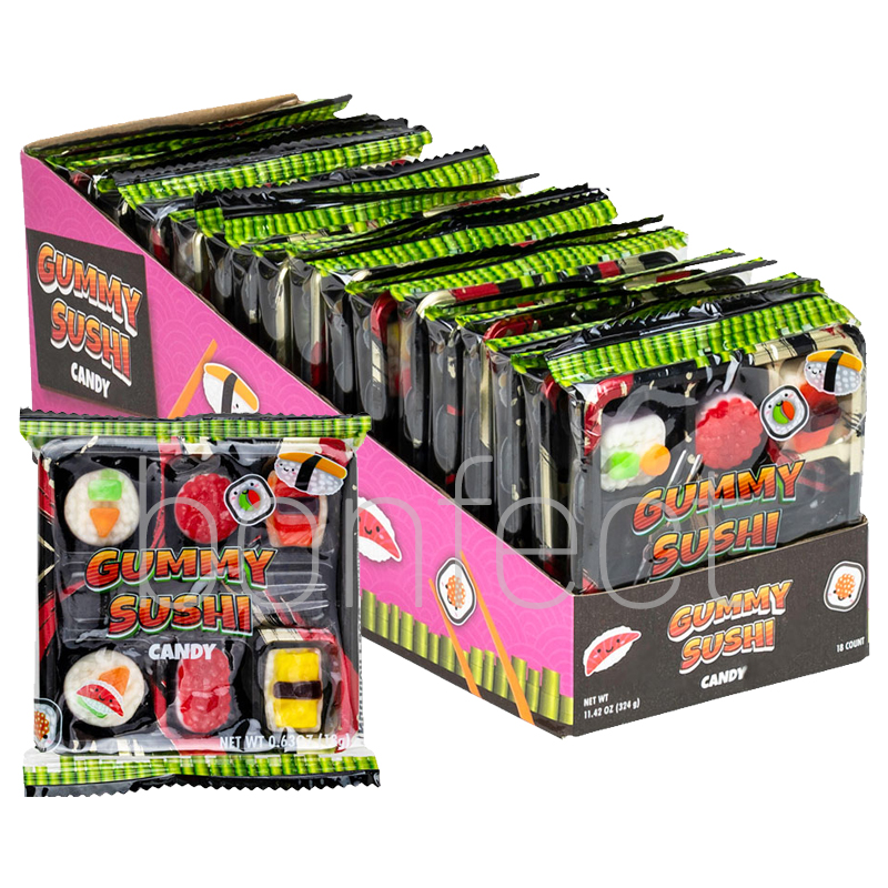 Kokos Gummy Sushi Candy 18g  18 Pack