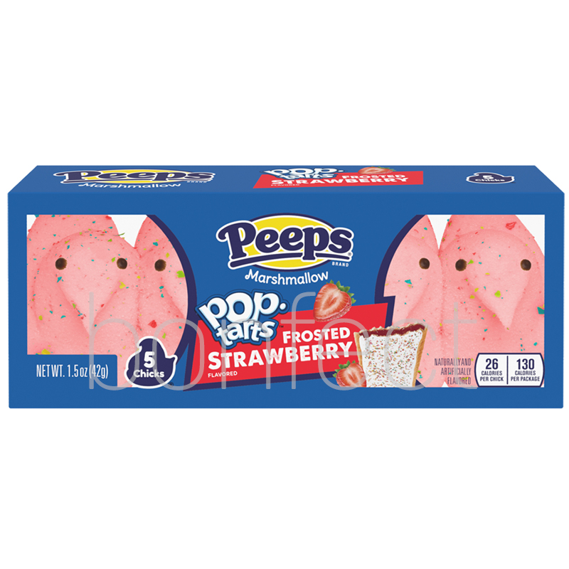 Peeps Poptart Frosted Strawberry Marshmallow Chicks 5 Pieces 42g