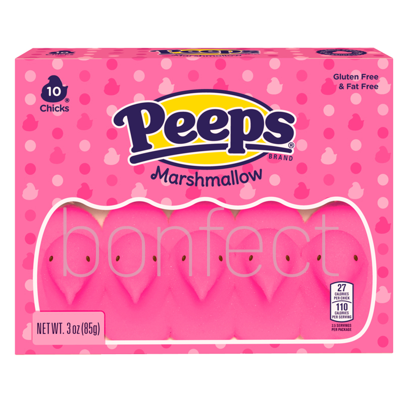 Peeps Classic Marshmallow Chicks 10 Pieces  Pink 85g