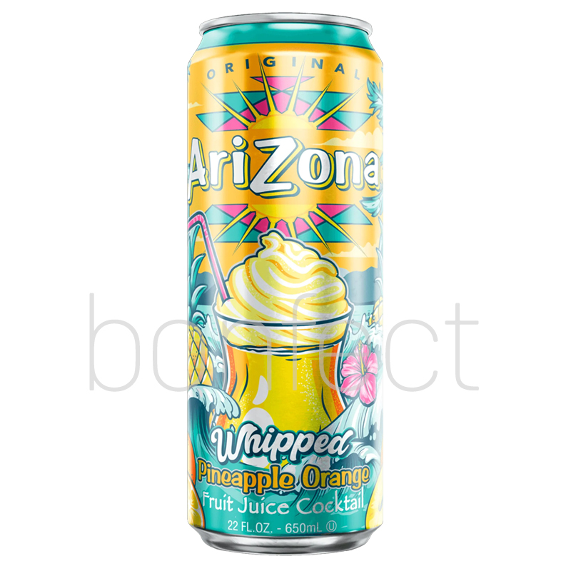 Arizona 650ml Can Whipped Pineapple Orange Fruit Juice  24 Pack